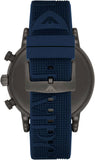 Buy Shop Emporio Armani Luigi Chronograph Black Dial Blue Rubber Strap Watch For Men - AR11023 USA Online