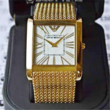 Buy Shop Emporio Armani Mother of Pearl Dial Gold Mesh Bracelet Watch For Men - AR2016 USA Online
