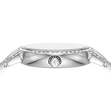 Buy Shop Emporio Armani Cleo Crystals Mother Of Pearl Dial Silver Steel Strap Watch For Women - AR11484 USA Online