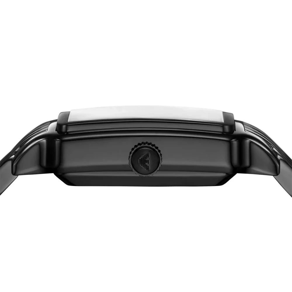 Buy Shop Emporio Armani Meccanico Black Dial Black Steel Strap Watch For Men - AR60058 USA Online