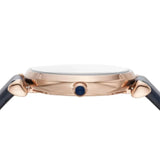 Buy Shop Emporio Armani Gianni T-Bar Quartz Blue Dial Blue Leather Strap Watch for Women - AR11424 USA Online