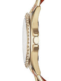Buy Shop Fossil Riley Multifunction White Dial Orange Leather Strap Watch for Women - ES3723 USA Online