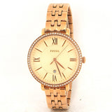 Buy Shop Fossil Jacqueline Rose Gold Dial Rose Gold Steel Strap Watch for Women - ES3632 USA Online