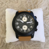 Buy Shop Marc Jacobs Larry Chronograph Black Dial Brown Leather Strap Watch for Men - MBM5053 USA Online