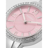 Buy Shop Fossil Virginia Pink Dial Silver Steel Strap Watch for Women - ES3504 USA Online