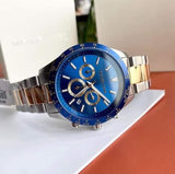 Buy Shop Michael Kors Layton Chronograph Blue Dial Two Tone Steel Strap Watch For Men - MK8825 USA Online