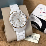 Buy Shop Fossil FB-01 Analog White Dial White Ceramic Strap Watch for Women - CE1107 USA Online
