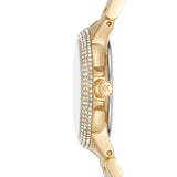Buy Shop Michael Kors Camille Analog Red Dial Gold Steel Strap Watch For Women - MK7196 USA Online