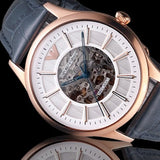 Buy Shop Emporio Armani Meccanico Automatic White Dial Blue Leather Strap Watch For Men - AR1947 USA Online