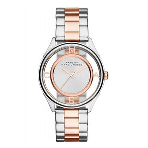 Buy Shop Marc Jacobs Tether Transparent White Dial Two Tone Steel Strap Watch for Women - MBM3436 USA Online