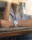 Buy Shop Swarovski Crystalline Pure White Dial White Leather Strap Watch for Women - 5275046 USA Online