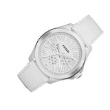 Buy Shop Fossil Cecile White Dial White Leather Strap Watch for Women - AM4484 USA Online
