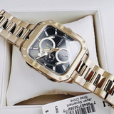 Buy Shop Fossil Inscription Multifunction Black Dial Gold Steel Strap Watch for Men - BQ2656 USA Online