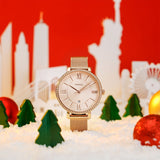 Buy Shop Fossil Jacqueline Quartz Rose Gold Dial Rose Gold Mesh Strap Watch for Women - ES4628 USA Online
