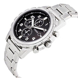 Buy Shop Fossil Dean Chronograph Black Dial Silver Steel Strap Watch for Men - FS4542 USA Online