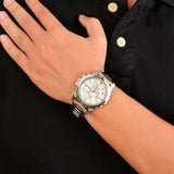 Buy Shop Fossil Dean Chronograph White Dial Silver Steel Strap Watch for Men - FS4795 USA Online