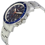 Buy Shop Fossil Grant Sport Chronograph Blue Dial Silver Steel Strap Watch for Men - FS5238 USA Online