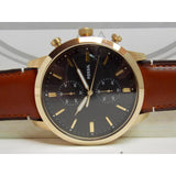 Buy Shop Fossil Townsman Chronograph Black Dial Brown Leather Strap Watch for Men - FS5338 USA Online