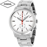 Buy Shop Fossil Townsman White Dial Silver Steel Strap Watch for Men - FS5346 USA Online