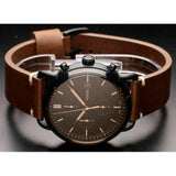 Buy Shop Fossil Commuter Chronograph Black Dial Brown Leather Strap Watch for Men - FS5403 USA Online