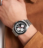 Buy Shop Fossil Sport Tourer Chronograph Black Dial Silver Steel Strap Watch for Men - FS6045 USA Online