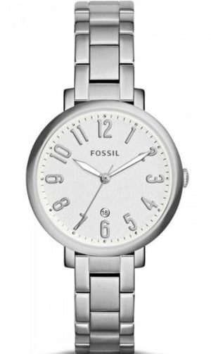 Buy Shop Fossil Jacqueline White Dial Silver Steel Strap Watch for Women - ES3969 USA Online