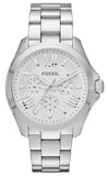 Buy Shop Fossil Cecile Multifunction Silver Dial Silver Steel Strap Watch for Women - AM4509 USA Online