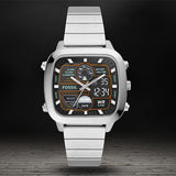 Buy Shop Fossil Retro Analog-Digital Black Dial Silver Steel Strap Watch for Men - FS5890 USA Online
