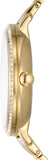 Buy Shop Fossil Jacqueline Moonphase Mother of Pearl Dial Gold Steel Strap Watch for Women - ES5167 USA Online