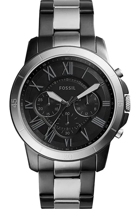 Buy Shop Fossil Grant Chronograph Black Dial Two Tone Steel Strap Watch for Men - FS5269 USA Online