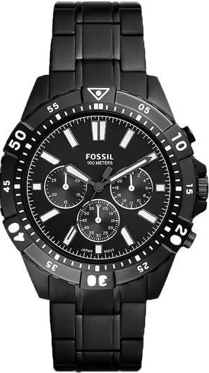 Buy Shop Fossil Garrett Chronograph Black Dial Black Steel Strap Watch for Men - FS5773 USA Online