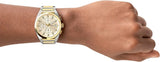 Buy Shop Fossil Everett Chronograph Gold Dial Two Tone Steel Strap Watch for Men - FS5796 USA Online