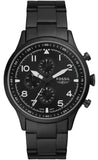Buy Shop Fossil Pilot Chronograph Black Dial Black Steel Strap Watch for Men - FS5811 USA Online