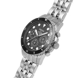Buy Shop Fossil FB-01 Chronograph Black Dial Silver Steel Strap Watch for Men - FS5837 USA Online