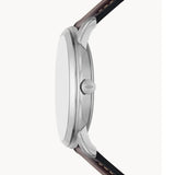 Buy Shop Fossil Neutra Minimalist Moonphase Silver Dial Brown Leather Strap Watch for Men - FS5905 USA Online