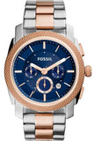 Buy Shop Fossil Machine Blue Dial Two Tone Steel Strap Watch for Men - FS5037 USA Online