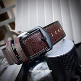 Buy Shop Fossil Everett Automatic Analog Black Dial Brown Leather Strap Watch for Men - ME3207 USA Online