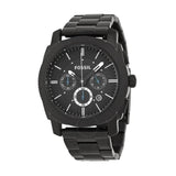 Buy Shop Fossil Machine Chronograph Black Dial Black Steel Strap Watch for Men - FS4552 USA Online