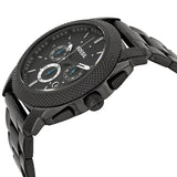 Buy Shop Fossil Machine Chronograph Black Dial Black Steel Strap Watch for Men - FS4552 USA Online