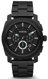 Buy Shop Fossil Machine Chronograph Black Dial Black Steel Strap Watch for Men - FS4552 USA Online