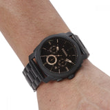 Buy Shop Fossil Machine Chronograph Black Dial Black Steel Strap Watch for Men - FS4682 USA Online