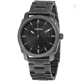 Buy Shop Fossil Machine Chronograph Black Dial Grey Steel Strap Watch for Men - FS4774 USA Online