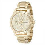 Buy Shop Fossil Dean Chronograph Champagne Dial Gold Steel Strap Watch for Men - FS4867 USA Online