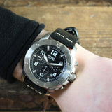 Buy Shop Fossil Modern Machine Chronograph Black Dial Black Leather Strap Watch for Men - FS4928 USA Online