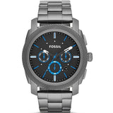 Buy Shop Fossil Machine Chronograph Brown Dial Grey Steel Strap Watch for Men - FS4931 USA Online