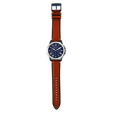 Buy Shop Fossil Grant Chronograph Blue Dial Brown Leather Strap Watch for Men - FS5151 USA Online
