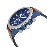 Buy Shop Fossil Grant Chronograph Blue Dial Brown Leather Strap Watch for Men - FS5151 USA Online
