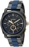 Buy Shop Fossil Machine Chronograph Black Dial Two Tone Steel Strap Watch for Men - FS5164 USA Online