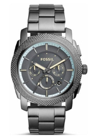 Buy Shop Fossil Machine Chronograph Grey Dial Grey Steel Strap Watch for Men - FS5172 USA Online