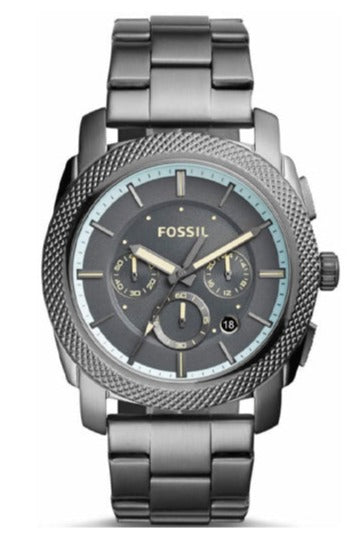 Buy Shop Fossil Machine Chronograph Grey Dial Grey Steel Strap Watch for Men - FS5172 USA Online